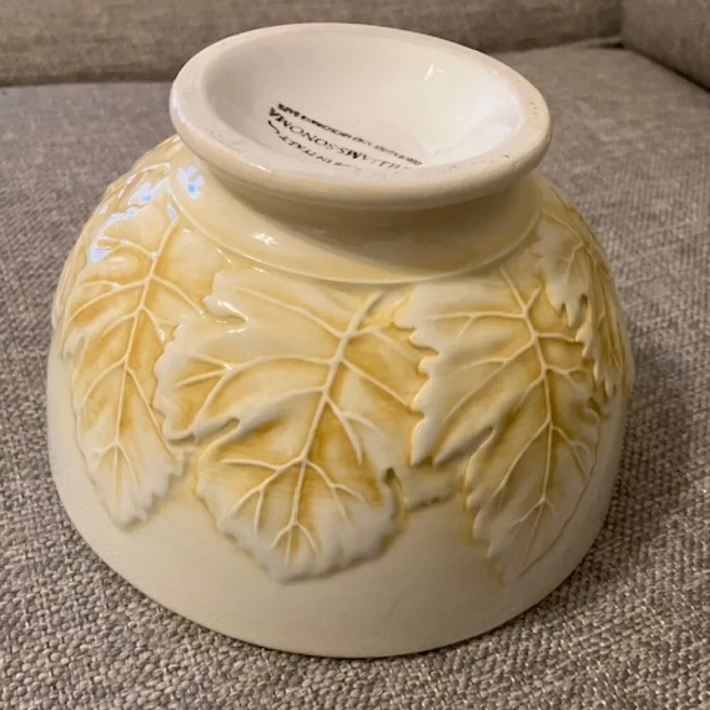 Williams-Sonoma Yellow Leaf Bowl - Made in Italy